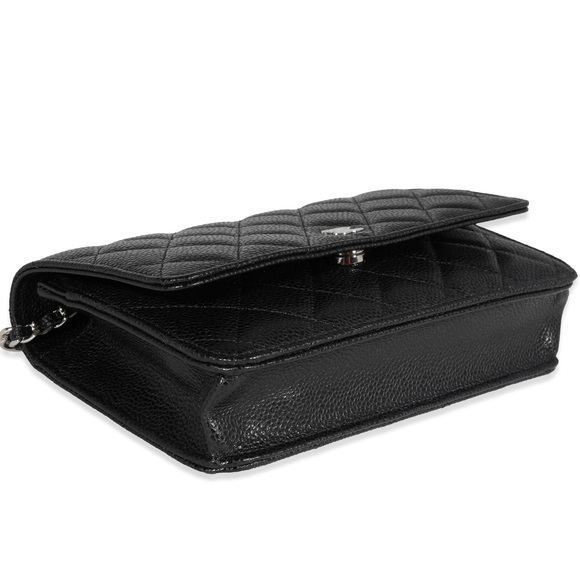 Chanel Black Quilted Caviar Wallet On Chain - Picture 7 of 7